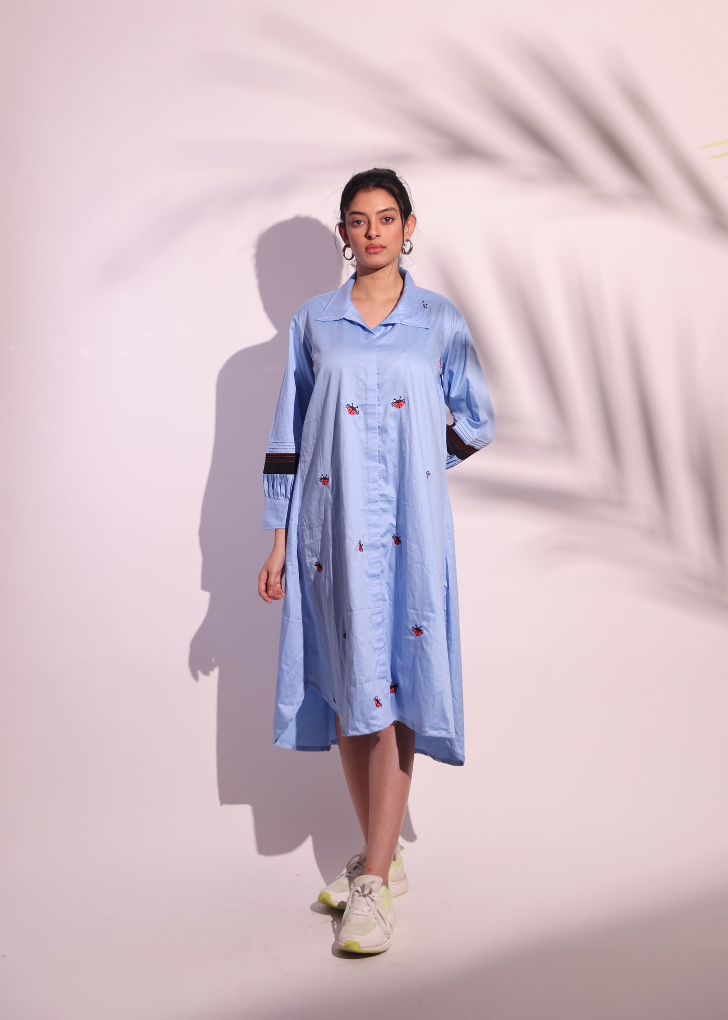 LADYBUG EMBROIDERY A-LINE FROCK