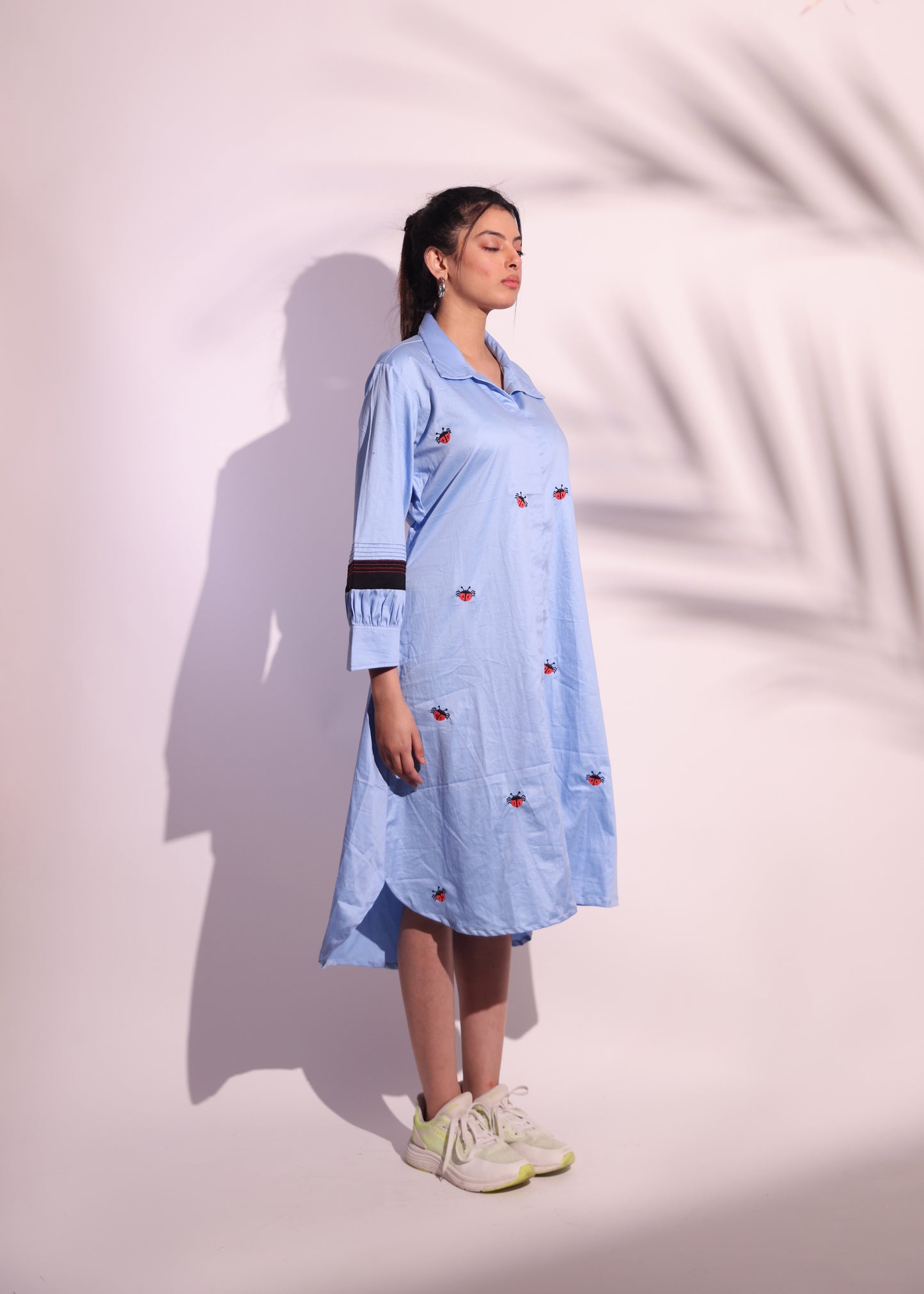 LADYBUG EMBROIDERY A-LINE FROCK