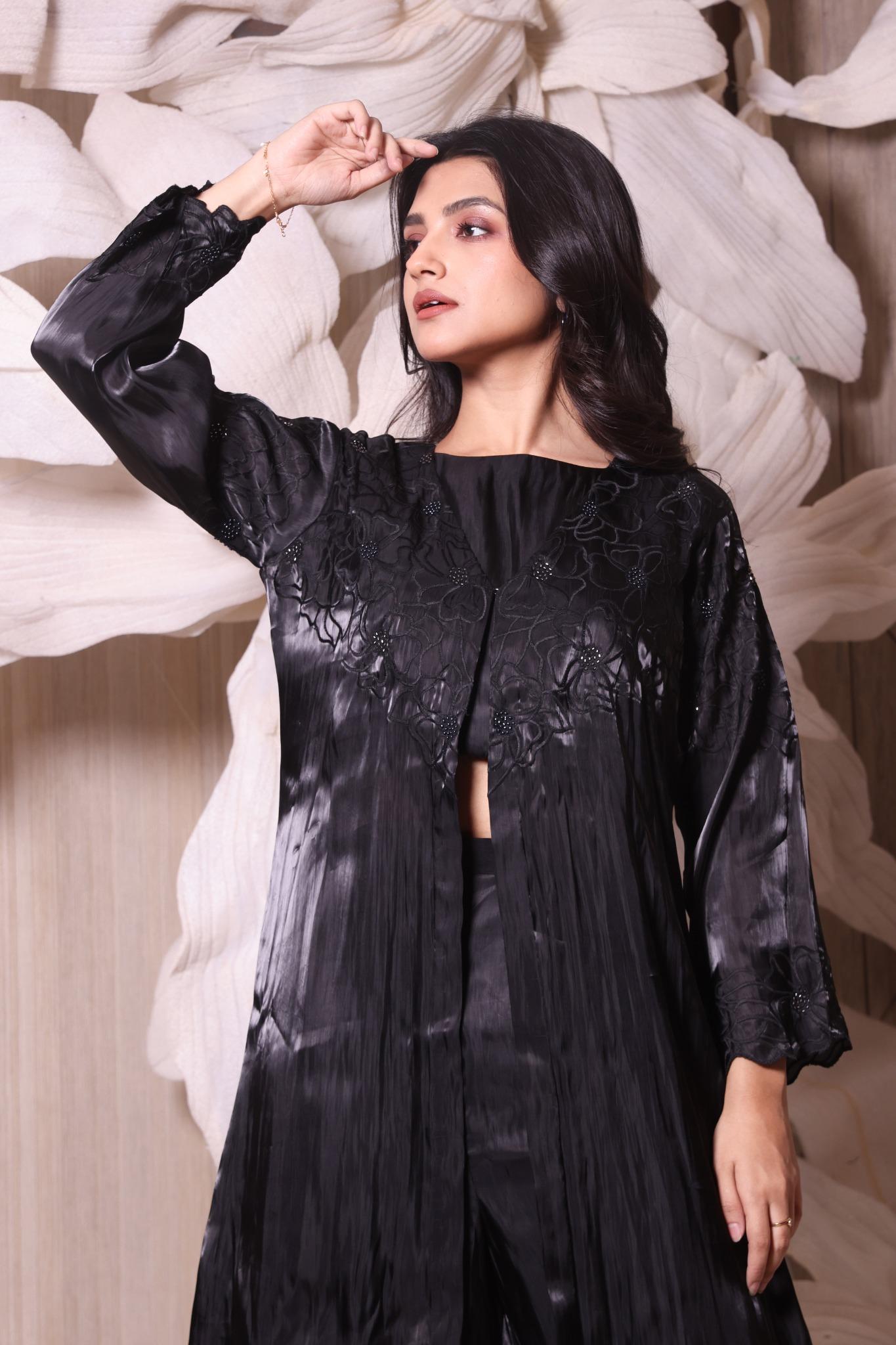 Imported Tissue Black Three Piece Set
