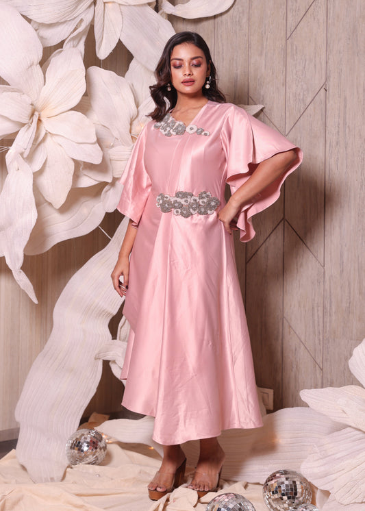 Katdana Embroidered Imported Saturn Indo-Western Dress