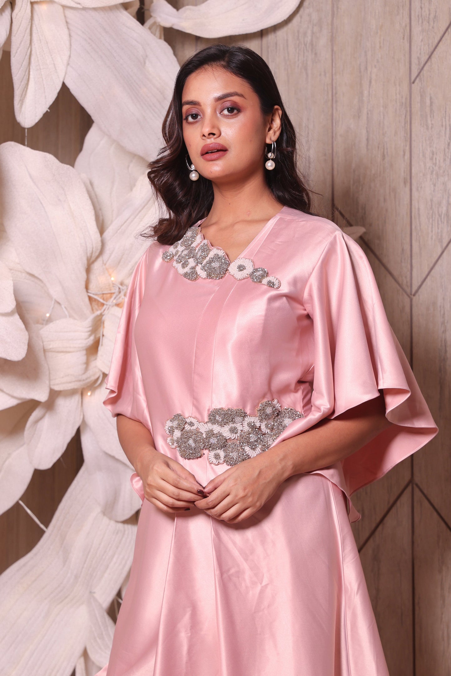 Katdana Embroidered Imported Saturn Indo-Western Dress